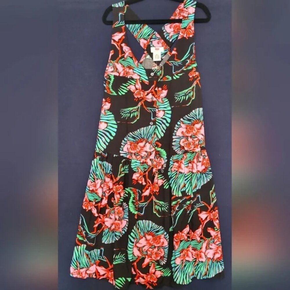 Levi's Black Floral Dress Size Medium